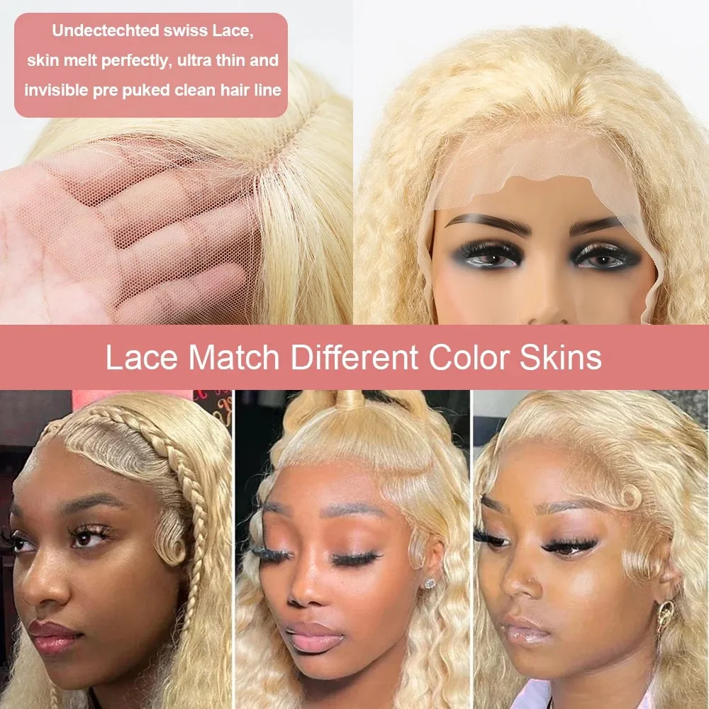 شقراء فضفاضة موجة عميقة الدانتيل الجبهة 13x4 شعر مستعار للنساء السود موجة المياه شعر مستعار اصطناعي مع شعر الطفل ألياف مقاومة للحرارة غلويليس