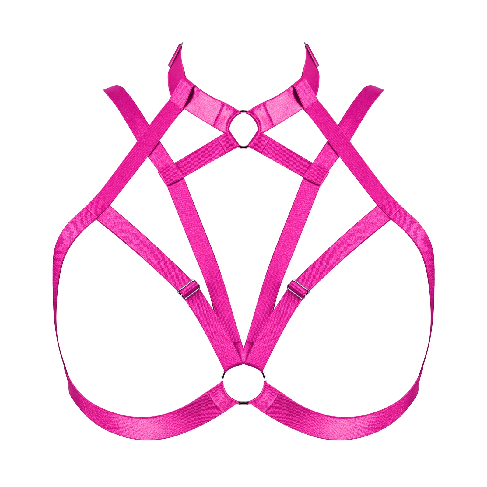 Multicolor Adjustable Size Women Body Cage Top Bra Sexy Lingerie Underwear Bondage Body Cage Goth Elastic Body Harness Belt