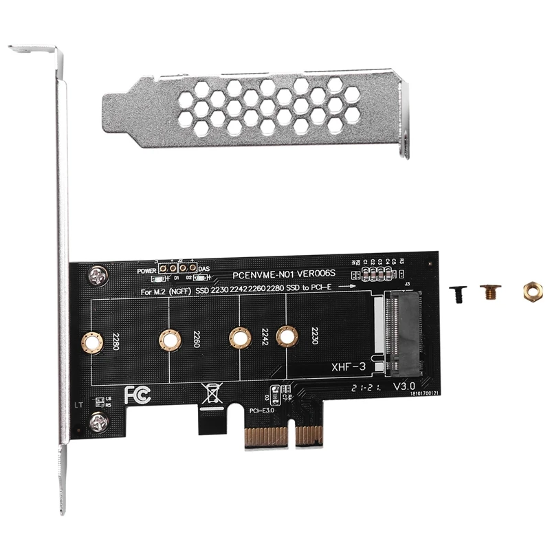 Add On Cards adattatore PCIE a M2 PCI Express 3.0 X1 a NVME SSD M2 PCIE Raiser Adapter supporto 2230 2242 2260 2280 M.2 SSD