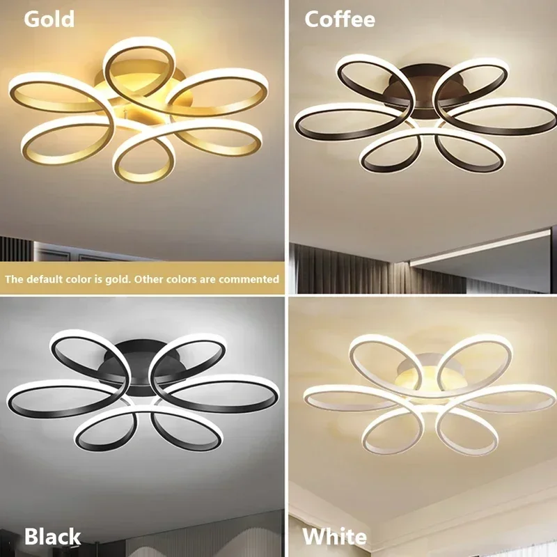 

Modern LED Ceiling Lamp For Living Room Restaurant Bedroom corridor Chandelier Six Petal Flower Design Lighting Fixture luster