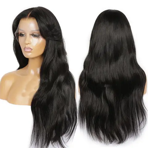 Brazilian Body Wave Full Lace Wigs For Women 5x5 Silk Base Full Lace Human Hair Wigs With Baby Hair 24inch 180% Density