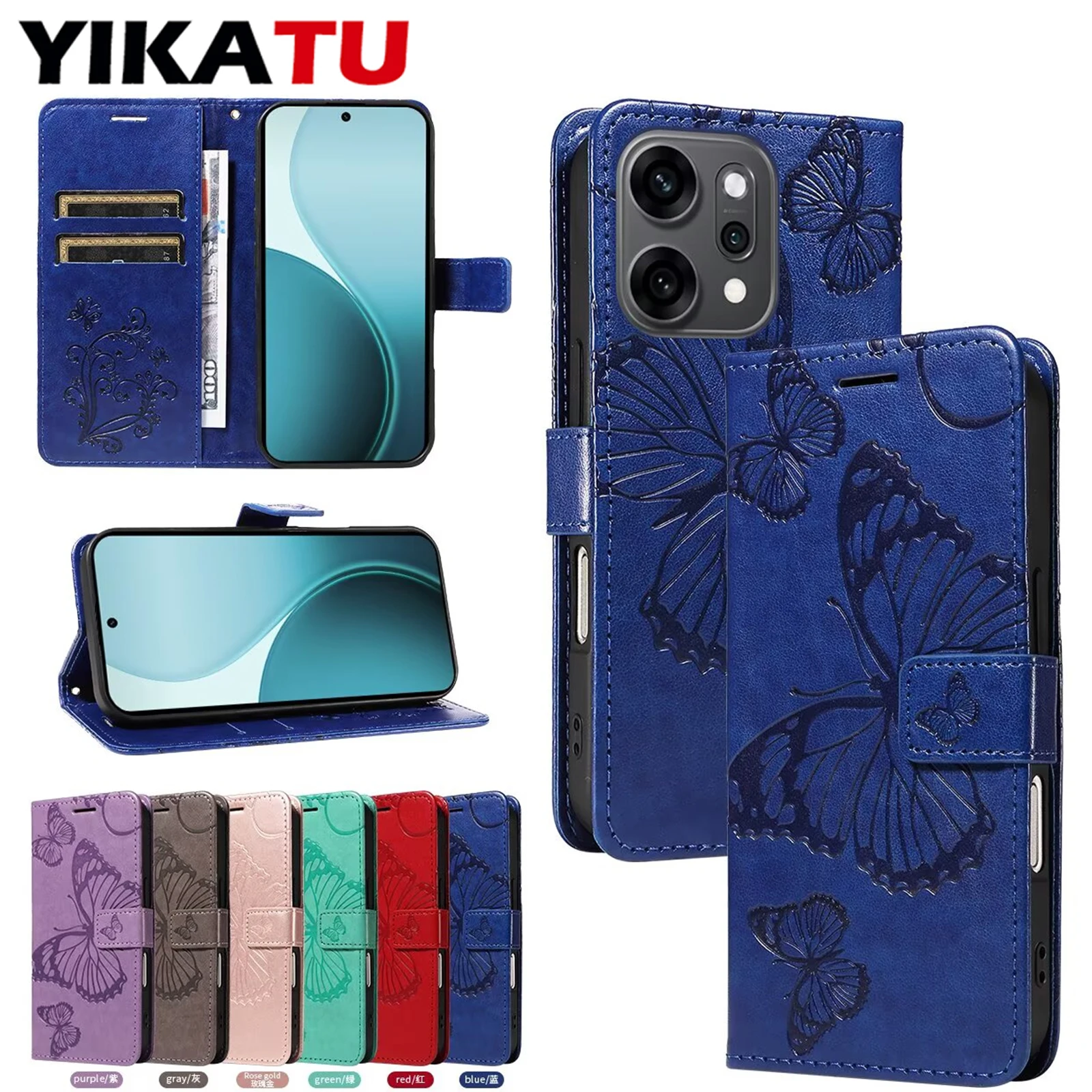 

Flip Wallet Case For OPPO A92S A80 5G A79 A78 A77 A76 A74 A73 2020 A72 A60 A58 A57S A57 2022 A55 A54S A54 A98 A96 A95 A94 A93 4G