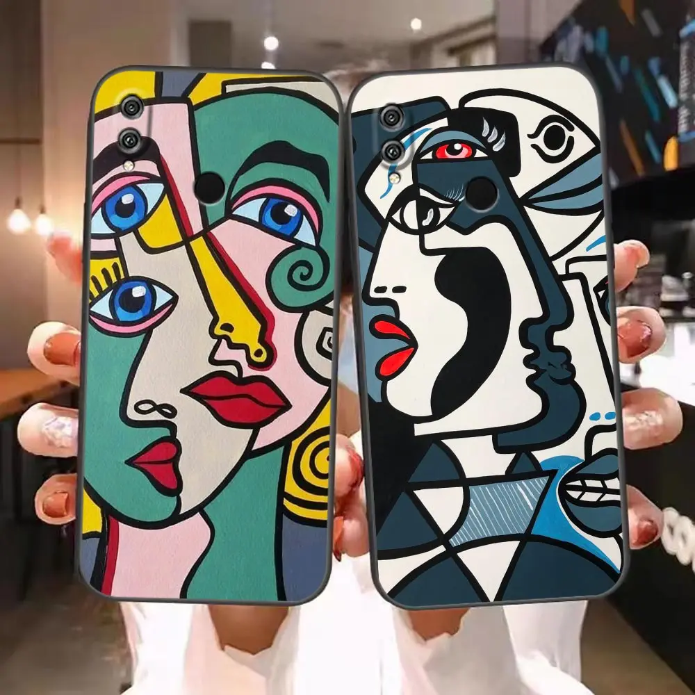 Funda Case For HUAWEI Honor 9X 9 8X Max 80 70 60 50 30 20 10 10I NOTE 10 Lite Pro Case P-Picasso Abstract Art Painting Graffiti