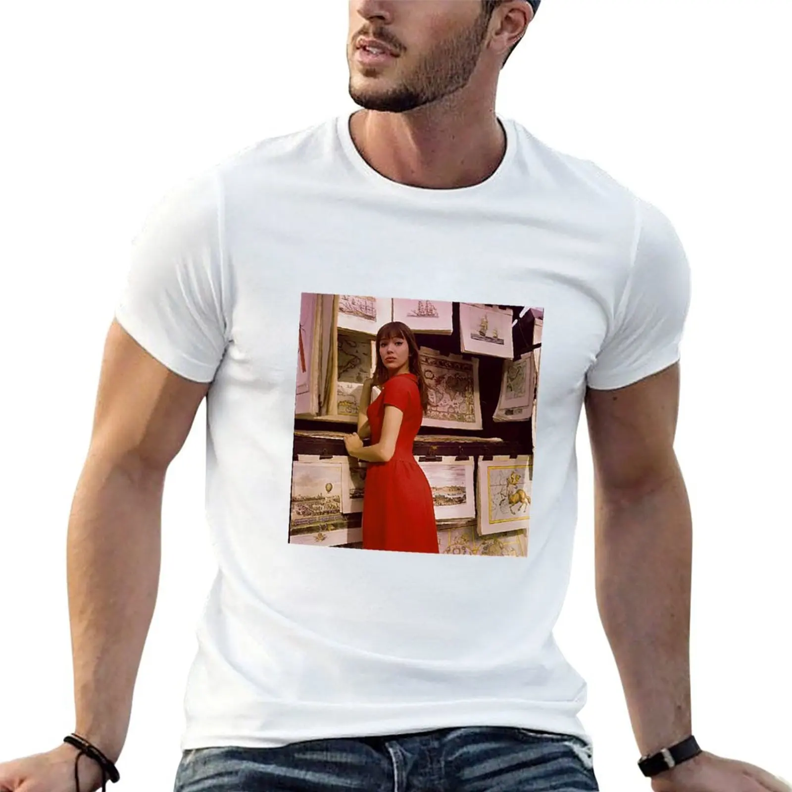 Anna Karina T-Shirt custom shirt shirts graphic tees Men's cotton t-shirt