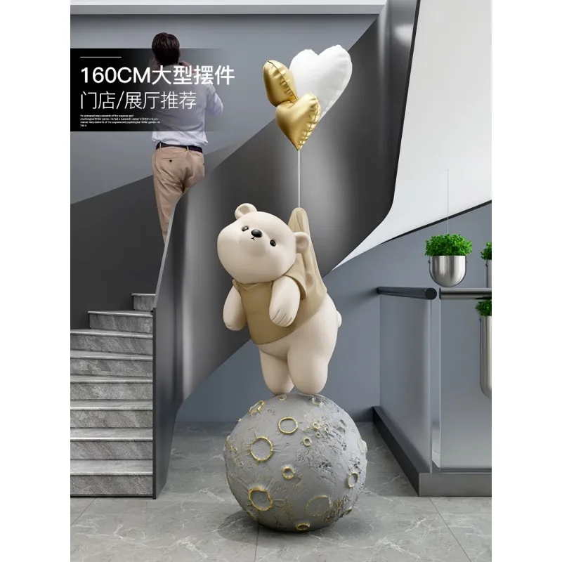 Living room large floor decoration home jewelry light luxury atmospheric sculpture