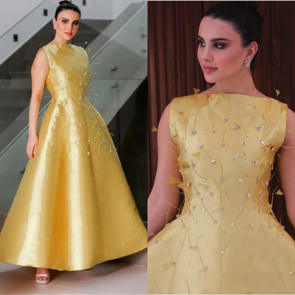 Disesuaikan gaun pesta indah Bateall panjang lantai es manik-manik S acara Formal vestido الالالال