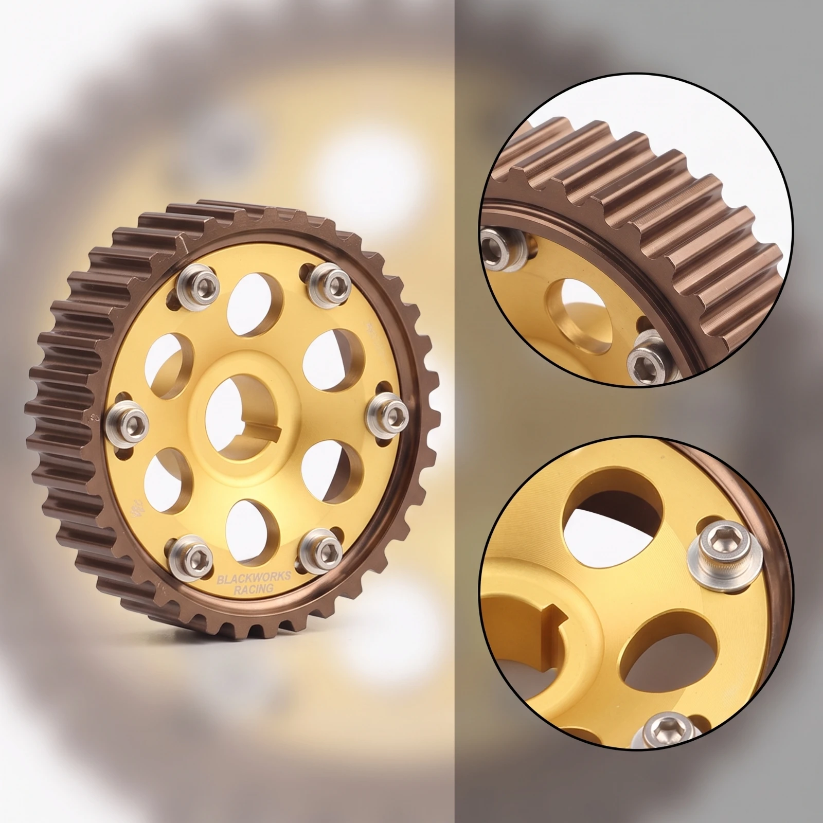 2 Pieces Timing Cam Gears Lightweight Camshaft Gears Engine Part Wear Resistant Long-Lasting for Tuners, Track Projects
