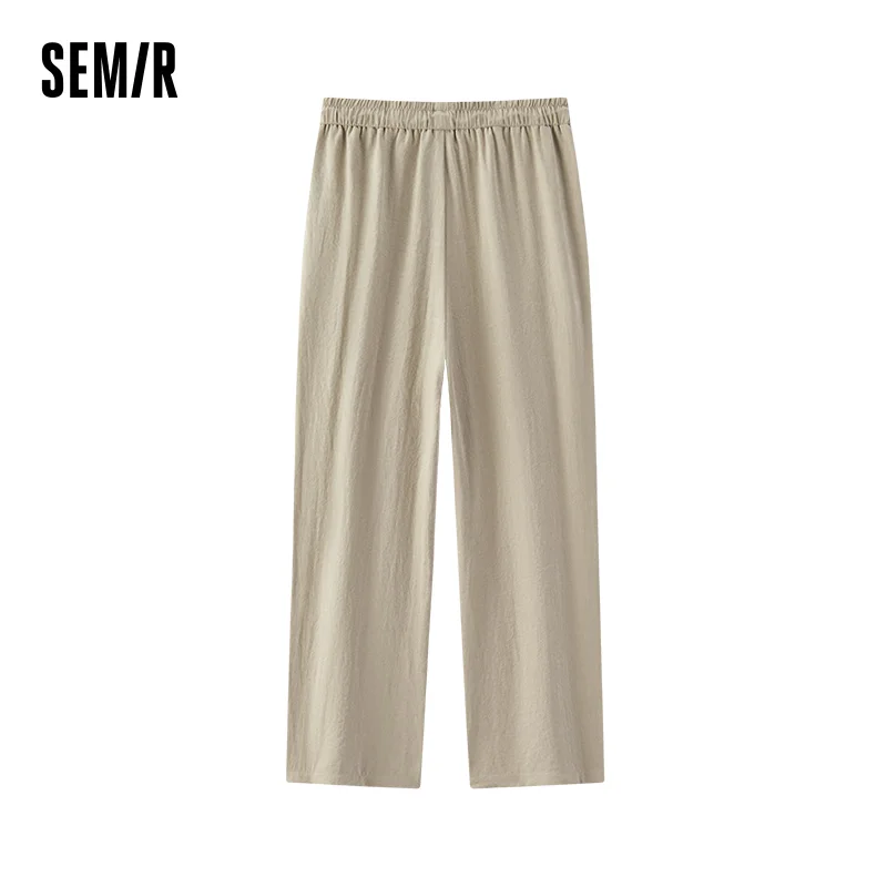 Semir المرأة عارضة السراويل الملمس موس استرخاء الأبيض - الخريف أنيقة لينة واسعة الساق |   السراويل النسائية