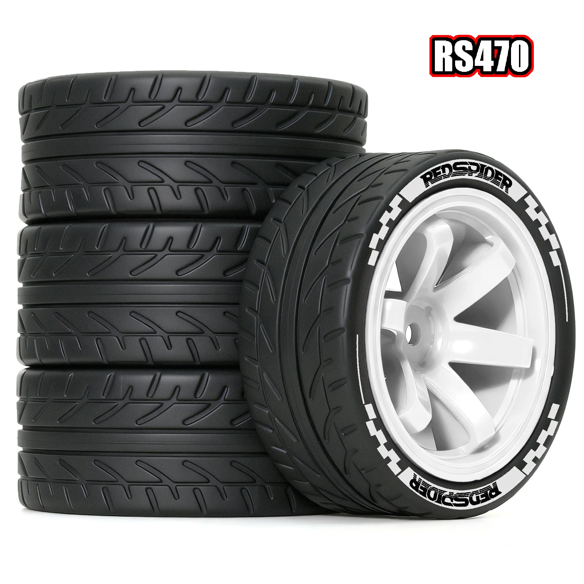 4 SZT. Opony do samochodów RC Drift 1/10 z twardego plastiku z piastą koła do modeli 1:10 HSP Redcat Wltoys WPL Tamiya Traxxas, akcesoria do samochodów RC Drift, zabawka