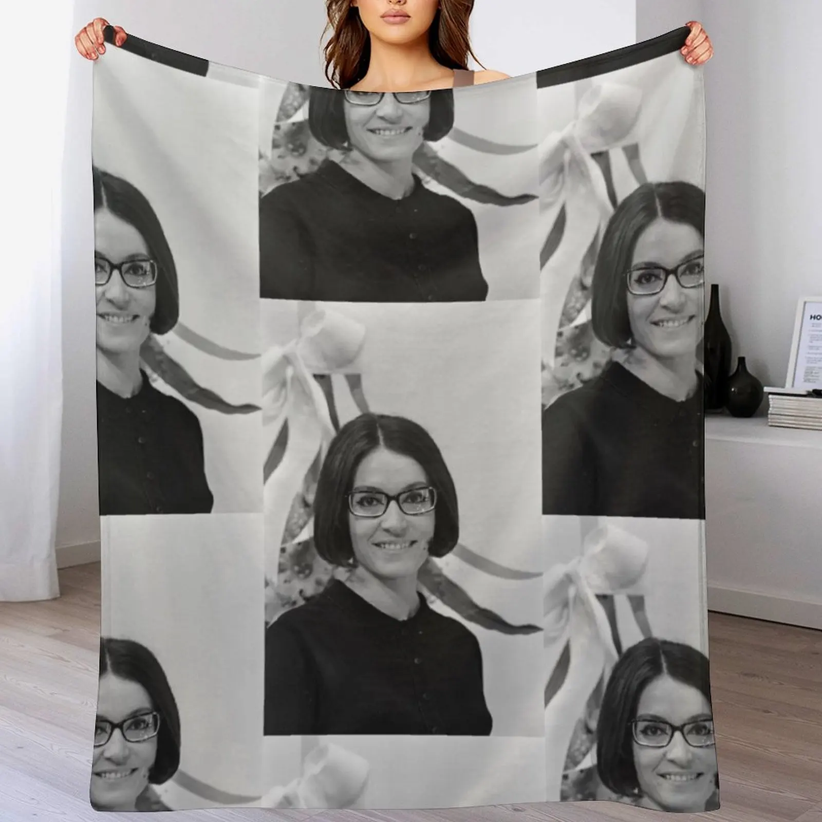 Nana Mouskouri, the glorious Greek singer Throw Blanket Baby Thins Plush Blankets