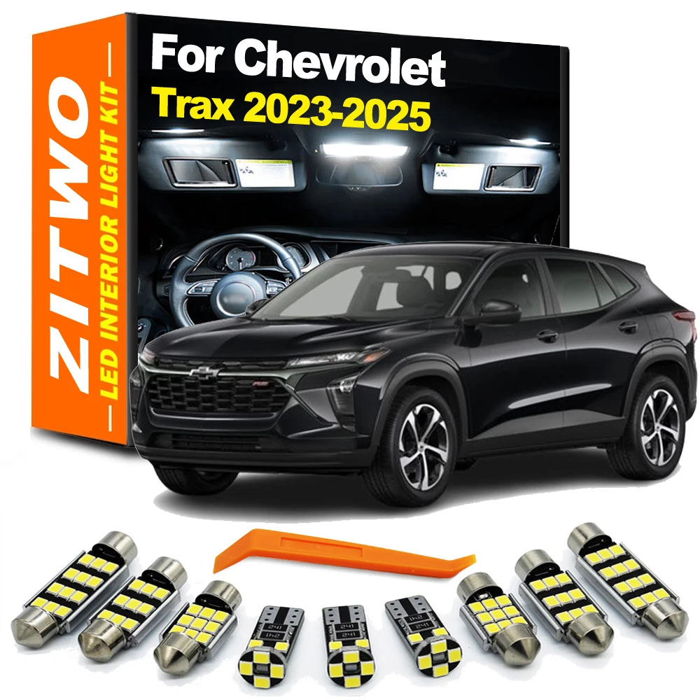 ZITWO 7PCS For Chevrolet Chevy Trax 2023 2024 2025 Canbus No Error LED Interior Dome Map Reading Trunk Light Car LED Bulb