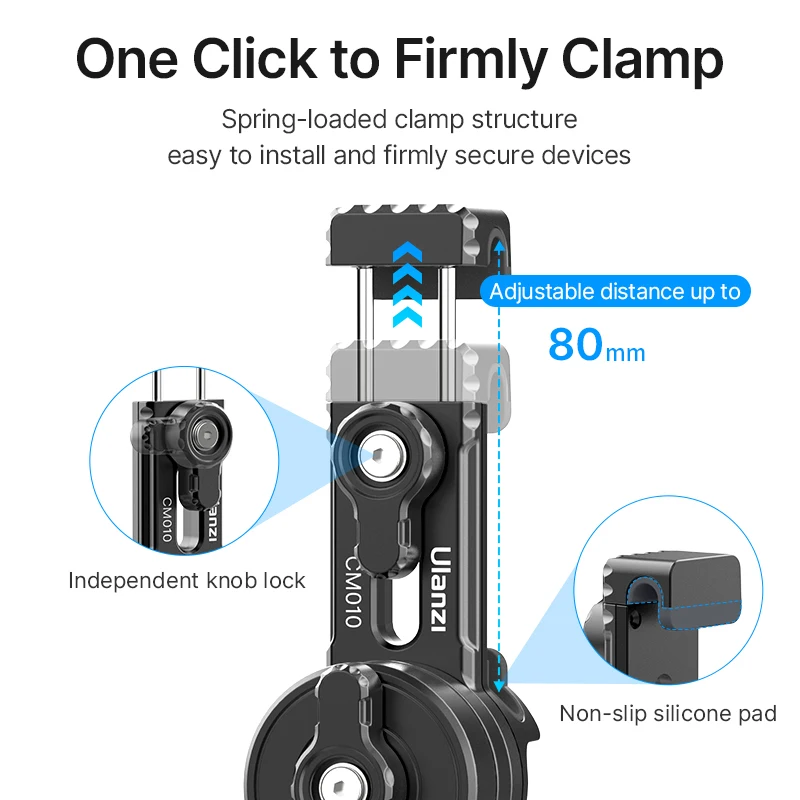 Ulanzi ตัวยึดที่ยึด GoPro แบบแขวนอเนกประสงค์สำหรับ CM010 GoPro Insta360 DJI Action Camera smartphone