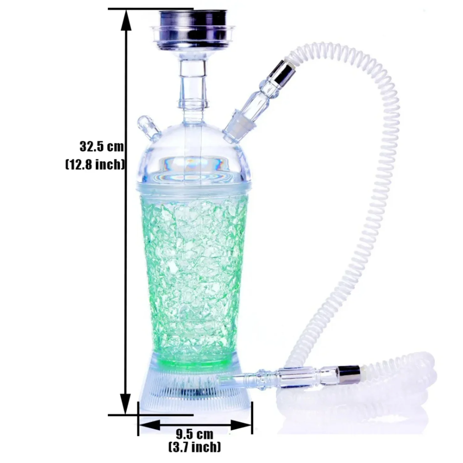 Acrylic Shisha Hookah set With LED Light Shisha Narguile Sheesha Chicha Cachimbas Nargile Small Portable Car Hookahs Shisha kit