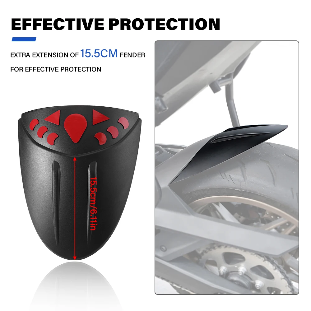 For CFMOTO 700MT 700 MT 700 2023 2024 Motorcycle Lengthen Fender Rear Wheel Extension Fender Mudguard Splash Guard 700MT 2025 20