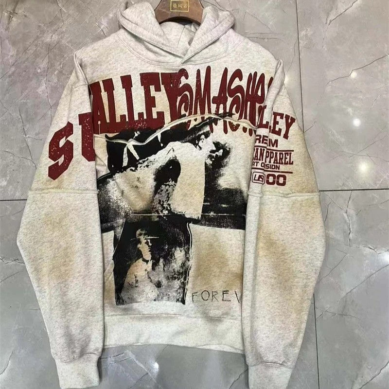 Sudaderas con capucha de gran tamaño VALLEY Splice American Vintage Vale para hombre