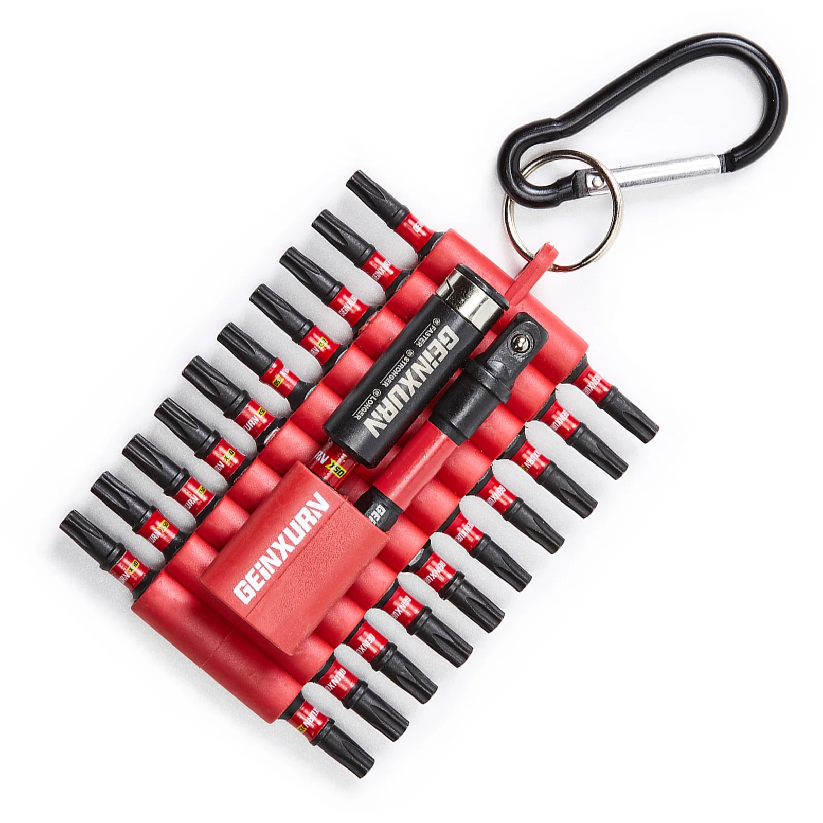 Geinxurn 22PCS 1”/2” Mixed Torx Magnetic S2 Steel Multi Cross Driver Bits and 1 Pc Socket Driver Set  with Organizer Sleeve