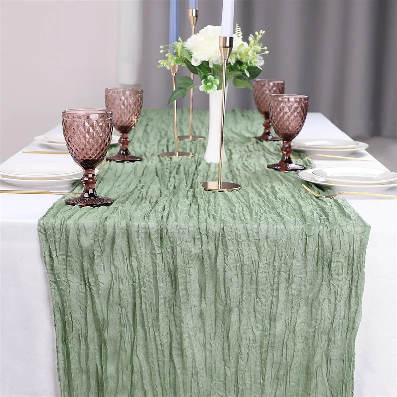 

New Bohemian Style, Cheese Table Flag Pleated Fabric,Balinese Gauze Tablecloth, Wedding Party Decoration