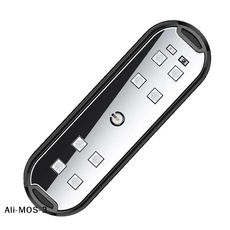【S】2pcs/set Wireless USB Rechargeable Led Flashing Light For Car Door ABS Entrance Rails Illuminated Car Entrance Lighting