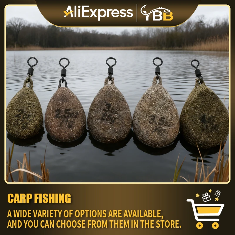 أوزان الرصاص المضمنة لصيد سمك الشبوط، مجموعة حوض الرصاص المطلي للصيد الآمن والفعال #1