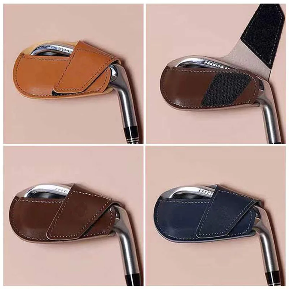 Universal Club Push Putter Head Covers Rod Head Protector Case PU Leather Wedges Covers Outdoor Sports Accessories