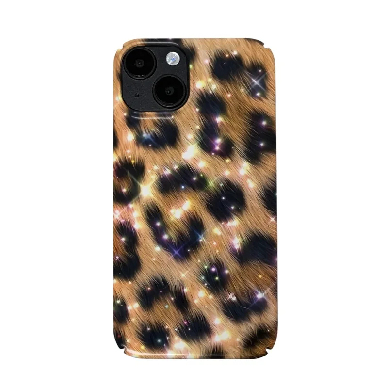 

Shining Yellow Leopard Print Art Phone Case for IPHONE 17Air 16E 15 PROMAX 14Plus 13 12 MINI 11PRO 16Plus XR Acrylic Phone Cover