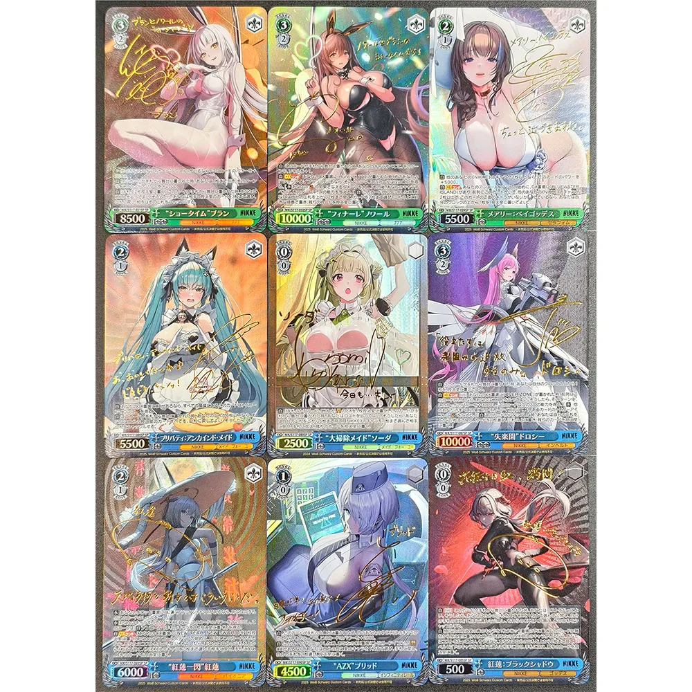 Anime Weiss Schwarz DIY ACG NIKKE Yuzuriha Inori Bogini Zwycięstwa Premium Brokatowa Karta Kolekcjonerska Prezent na Boże Narodzenie Urodziny