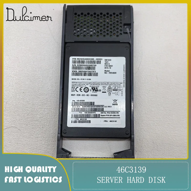 

Server hard drive 46C3139 108-00369 X438A-R6 400GB SAS original second-hand