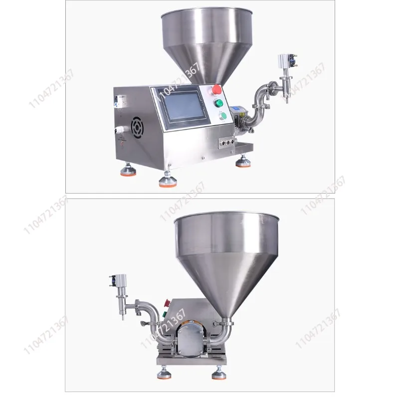 Semi-automatic servo rotor pump electric mixing chili sauce filling machine quantitative pump