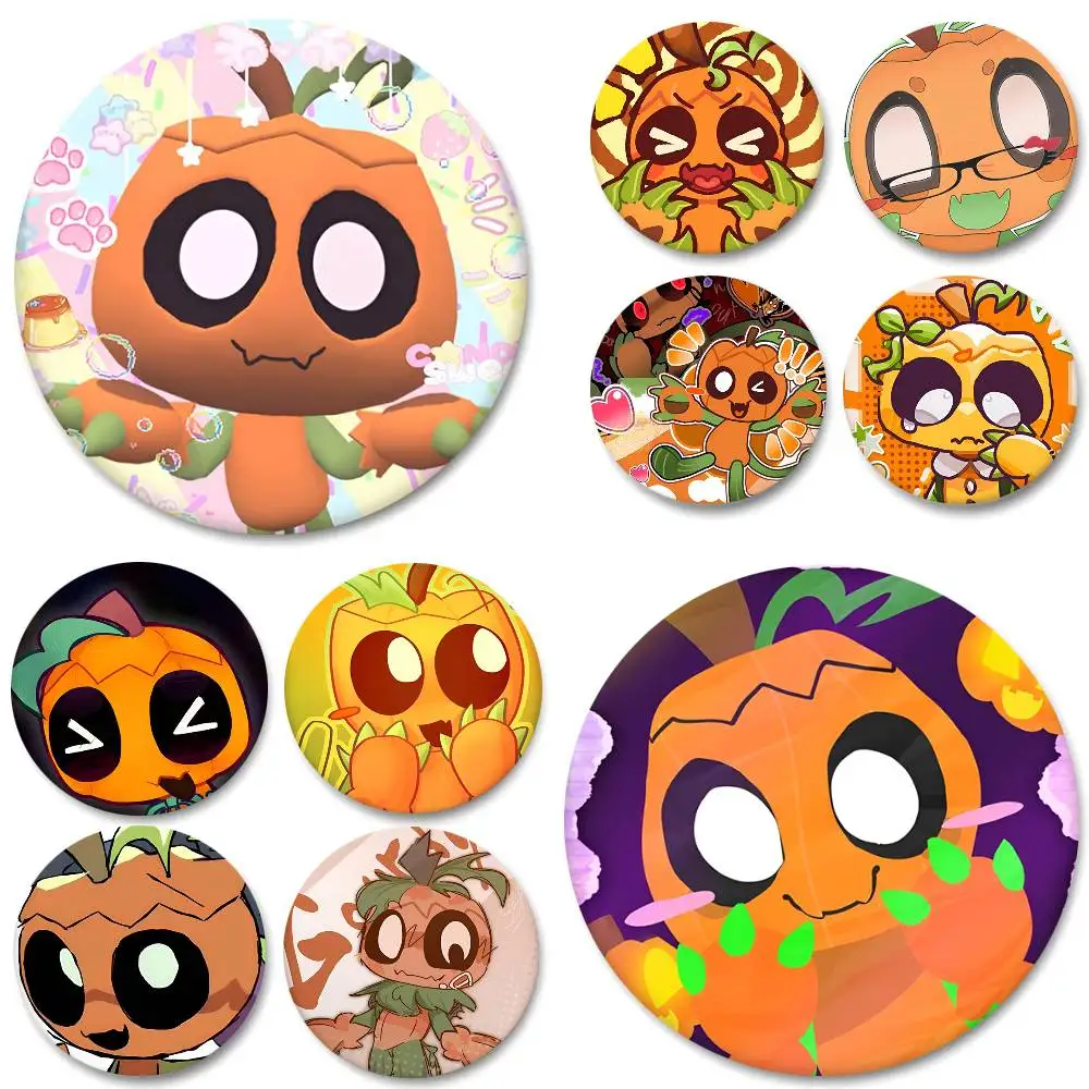 D-Dandys Horror Game W-Worlds Gourdy Round Badge Kreative Brosche Kleidung Rucksack Accessoires Anstecknadel