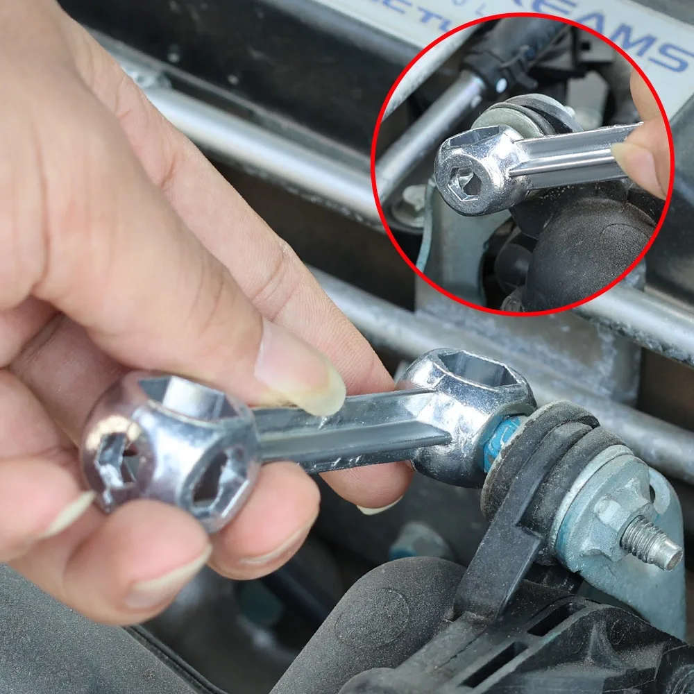 2/1pcs Portable 10-in-1 Hexagonal Metal Bone Wrench Tool High-Quality Multi-Purpose Wrench for 6-15 Mm Inner Hole Bicycle Repair