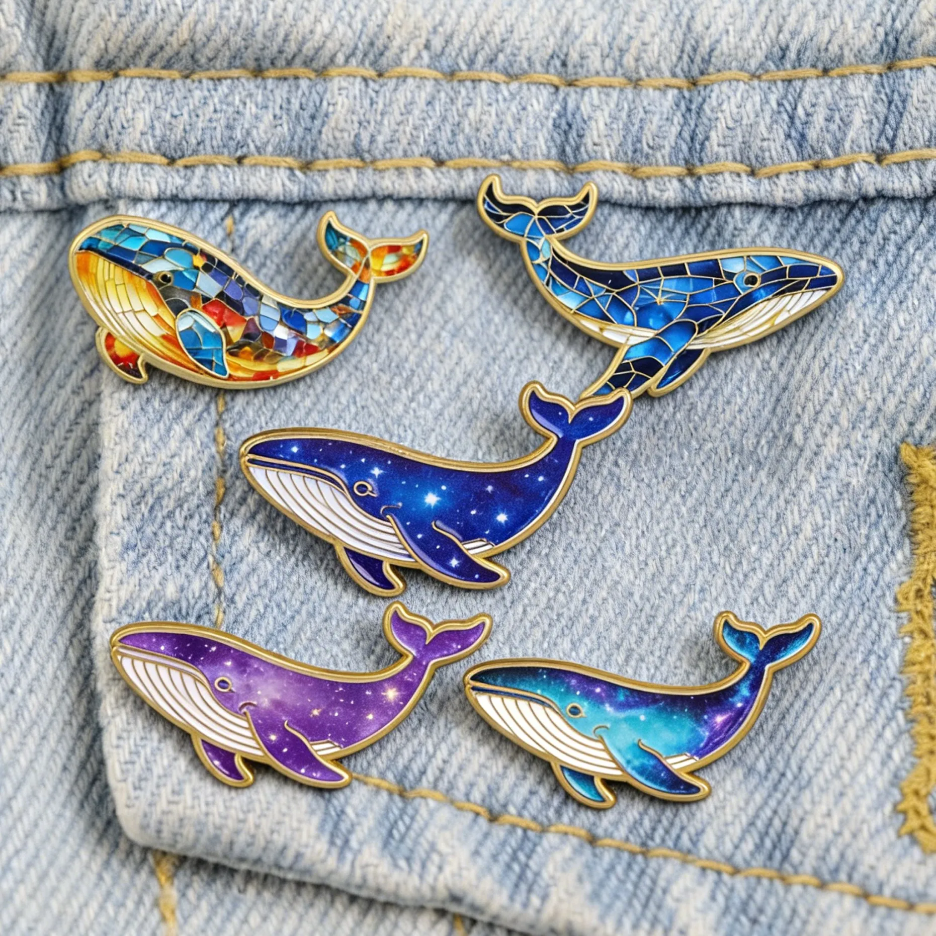 Galaxy Whale Emaille-Pins, bunte Broschen, Sternenhimmel, Meerestiere, Anstecknadeln für Rucksäcke, Geschenk für Meereliebhaber, Frauen und Männer