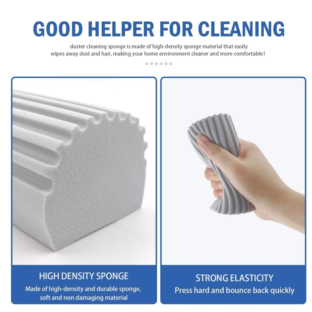 8PCS Car Wet Duster Removes Hair Remover EVA Sponge Wet Duster Powder Car Cleaning Wash Sponge Dust Removal
