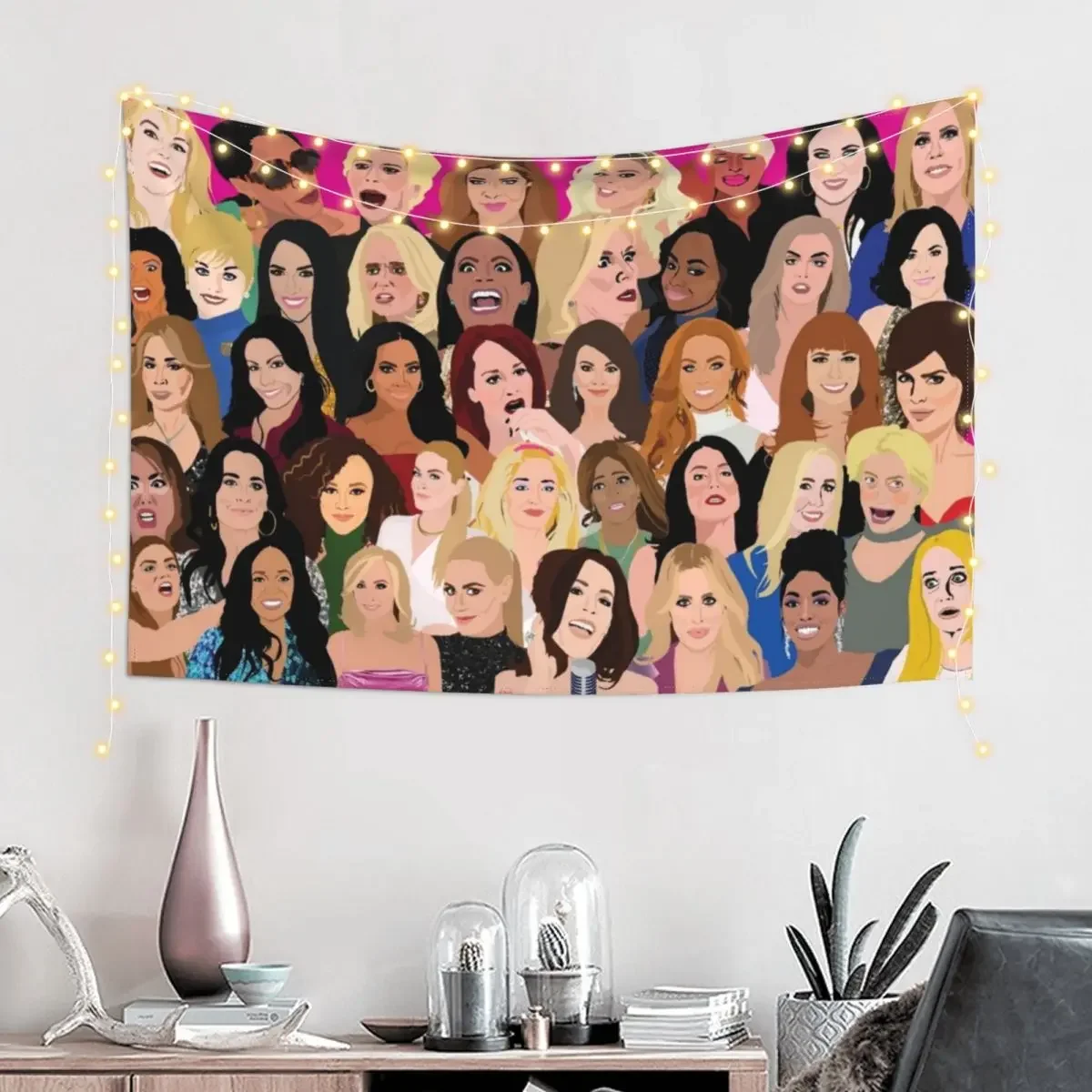 Real Housewives Montage (RHONY, RHOBH, RHOA, RHONJ, RHOP, RHOC, RHOSLC, RHOD, VPR) Tapestry Room Design Tapestry