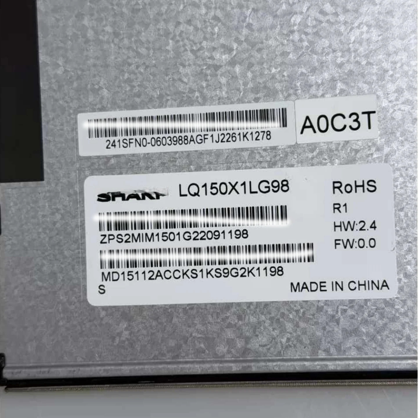 Brand New Original 15inch Lq150X1Lg98, Lq150X1Lg98W, 1024*768 Lcd Display Module