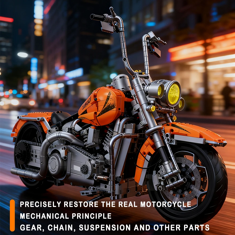 

HALEI гальванические строительные блоки для мотоциклов, модульные MOC, мотоциклетные кирпичи, игрушка «сделай сам», декор для рабочего стола, Рождественский подарок для детей