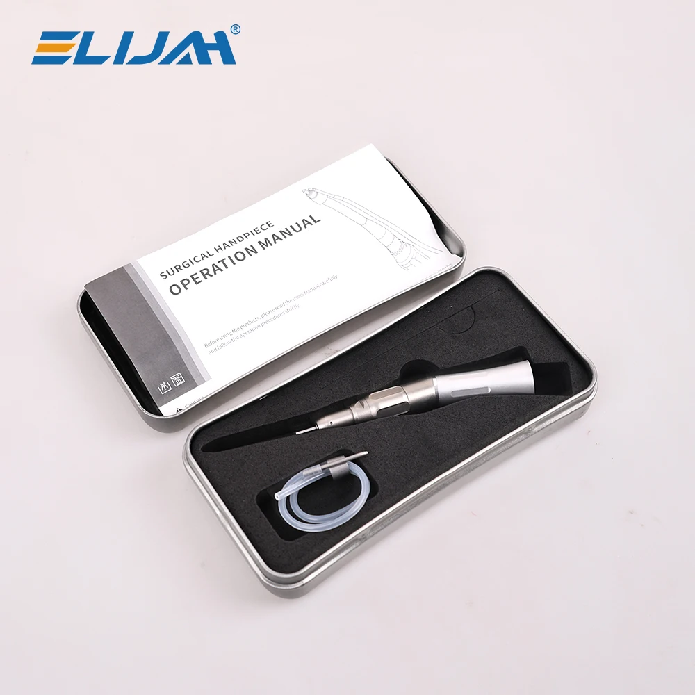 ELIJAH Dental low speed Straight Surgical Handpiece 20° Contra Angle Surgery Handpiece 1:1 Direct Drive Dental instruments Tools