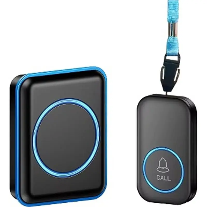 [NEW!A25P】 US Plug Wireless Doorbell 1Set, Lanyard Pager For The Elderly, Patient Care Reminder Bell, Elderly Pager