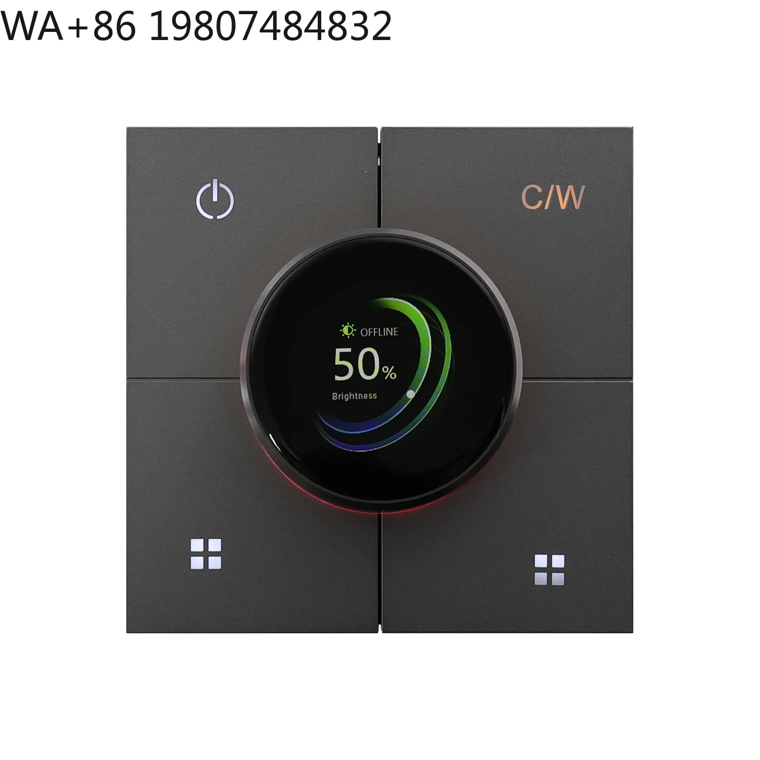 2-Channel Smart Lighting Wall Panel APP Custom Scene Knob Dimming Control  Smart Home Automation System