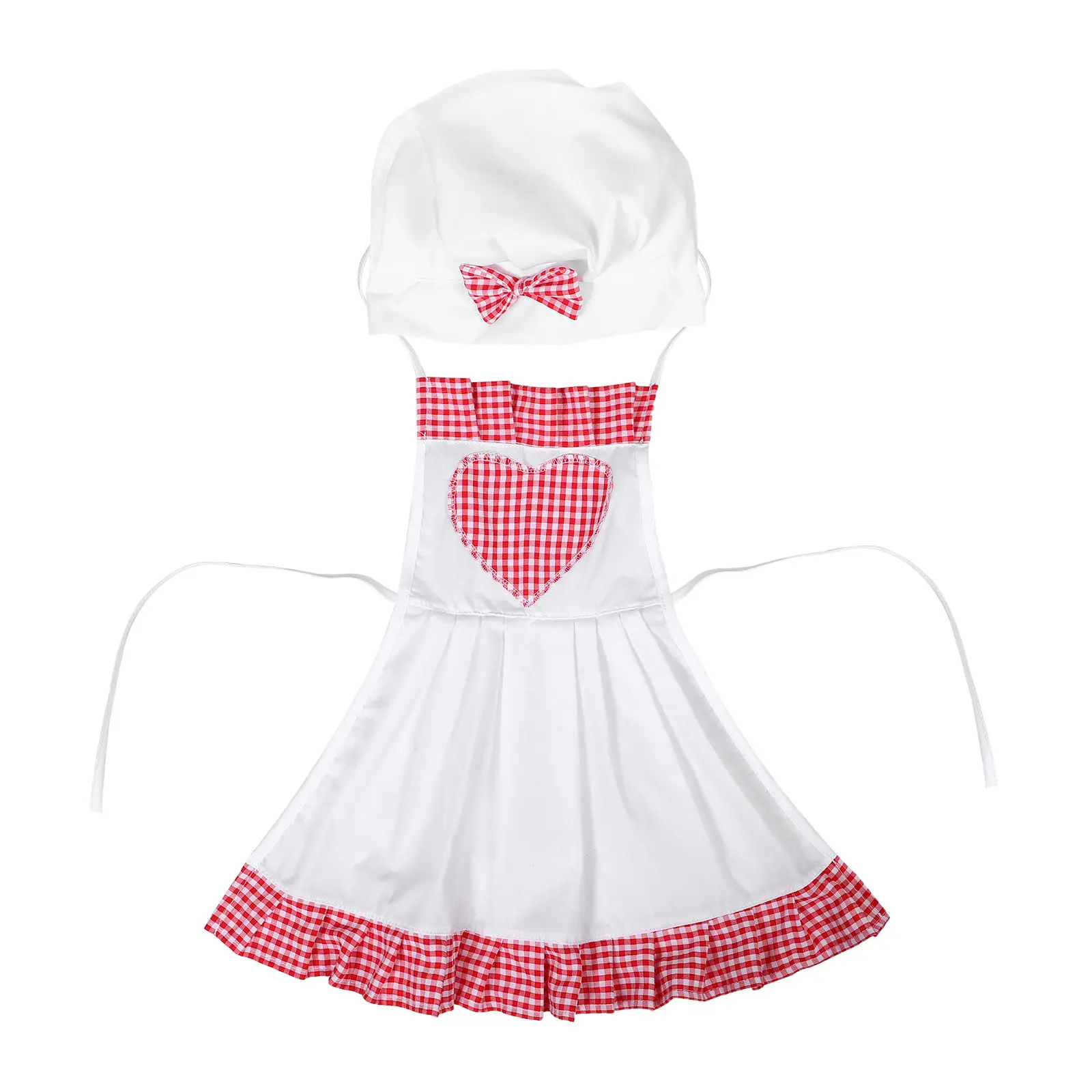 

1 set 1 Set Kids Chef Apron Hat Baby Photography Costume For 100 Days Photoshoot Toddler Role Play Kitchen Props Set Comfortable