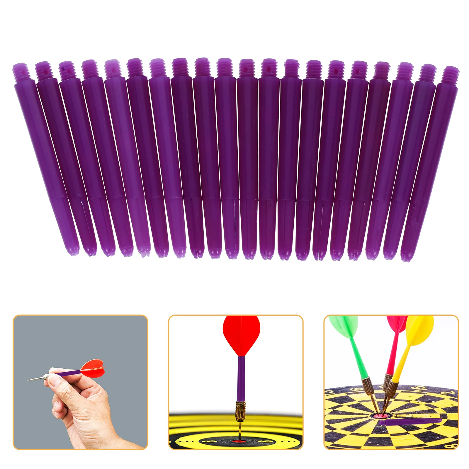 

20Pcs Nylon Dart Shafts Threaded Lightweight Replacement for Indoor Outdoor Play Improve Stability Accessories