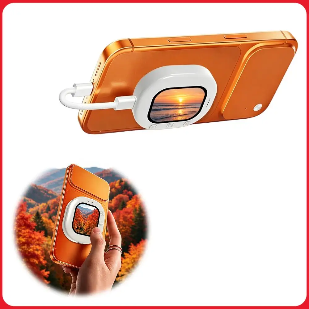 Magnetic Selfie Screen Casting Device Plug and Play Live Streaming Phone Screen Splitter Compatible with Most Smartphones