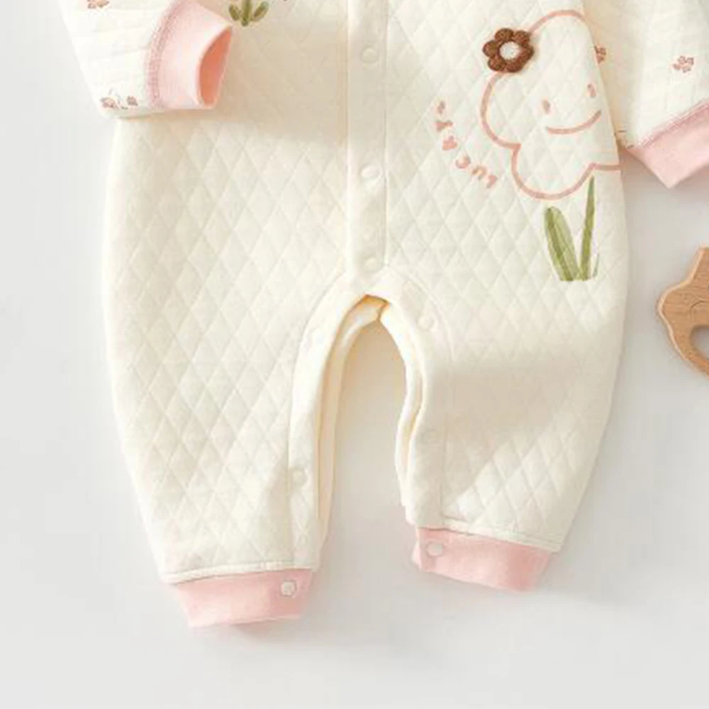 طفلة هالوين الزي مبطن الخريف الدافئ الطفل السروال القصير طويلة الأكمام الأزهار الرضع الشتاء الملابس عيد الميلاد حللا جديد 2026 #5