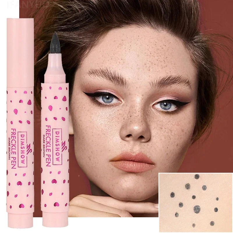 Heallor 1/2pcs Waterproof Natural Face Freckles Pen Long Lasting Liquid Lifelike Fake Freckle Spot Pen Sunkissed Freckle Dot Pen