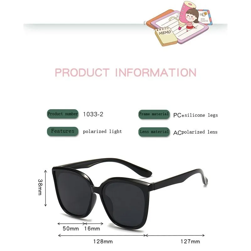 Children's Square Cat Eye Polarized Sunglasses Kids Boys Grils Babys  Sun Glasses UV400 Sunglasses For Kids Children