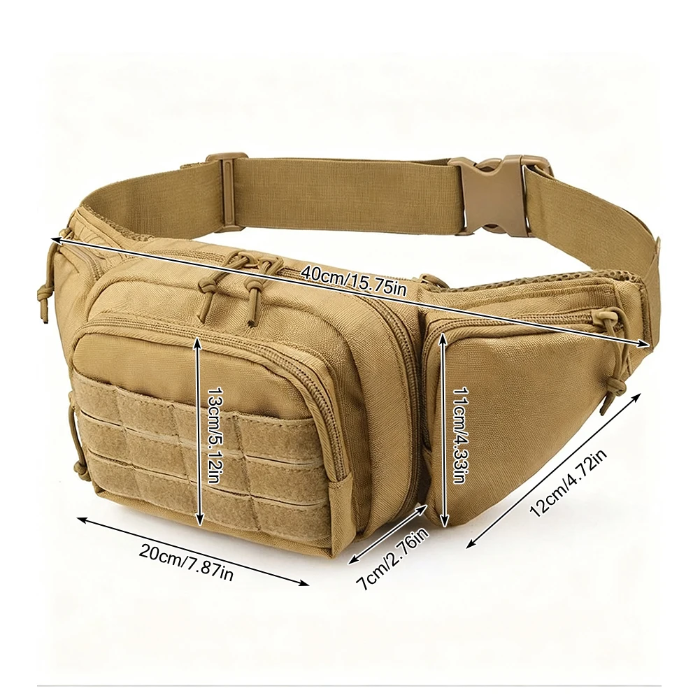 Tactical Waist Pack Outdoor Hiking Waist Bag Running Sports Functional Bag Cycling Bag Bum Bag Multi-functional Tool Shoulder