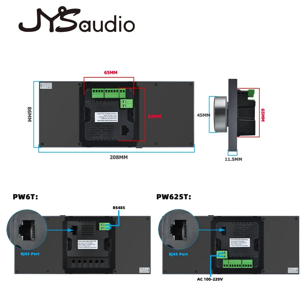 Amplificateur Audio mural domestique TUYA intelligent, passerelle ZIGBEE intégrée, panneau de commande de musique, système Android, lecteur de son, haut-parleur intégré