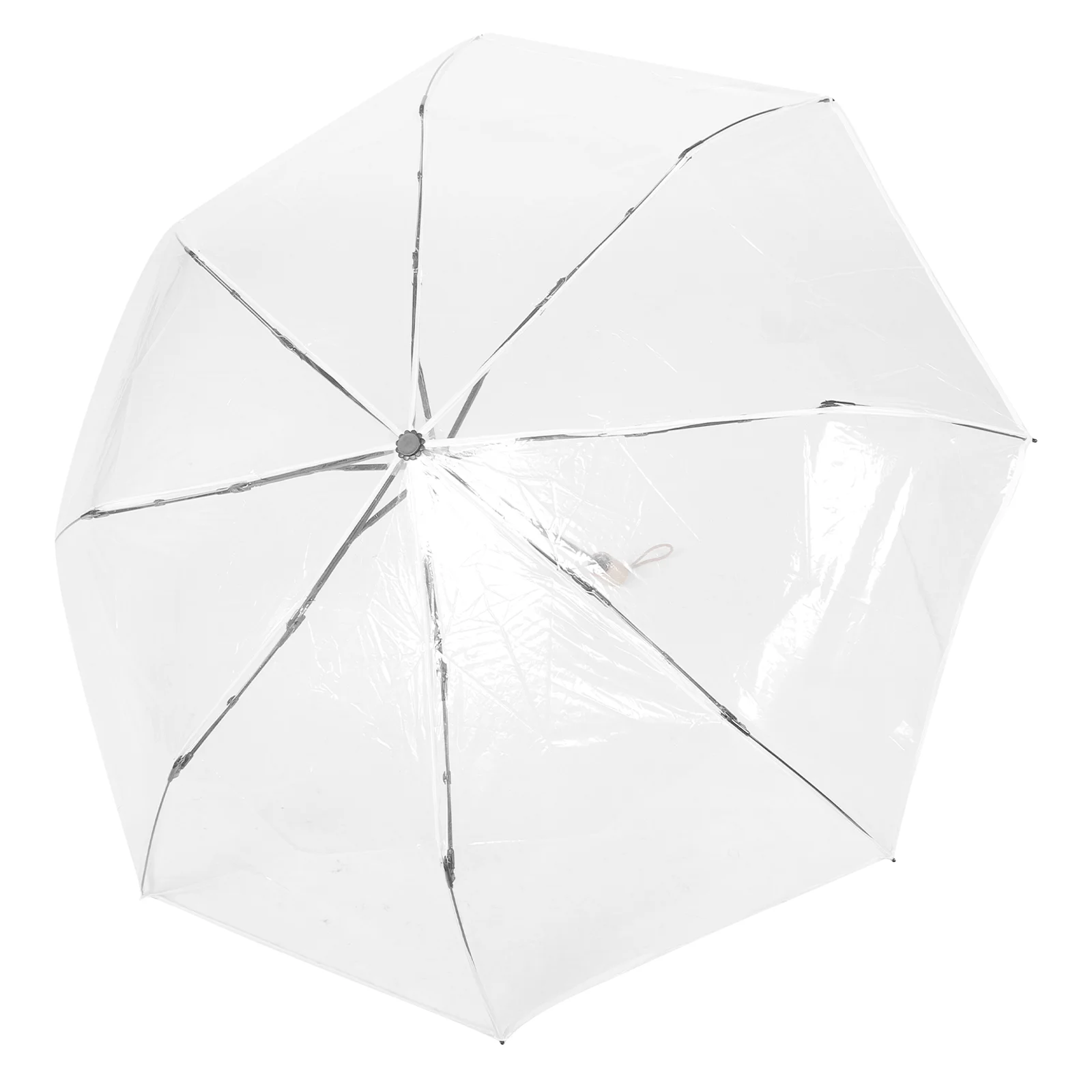 Fully Automatic Ten-bone Folding Transparent Umbrella Umbrellas for Rain Travel Windproof Compact Strong Small Girl