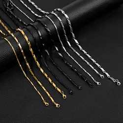 HIYEE Stainless Steel Necklace Stick Chain Men's and Women's Jewelry Gift Party and Wedding Non-fading Waterproof Charm Jewelry