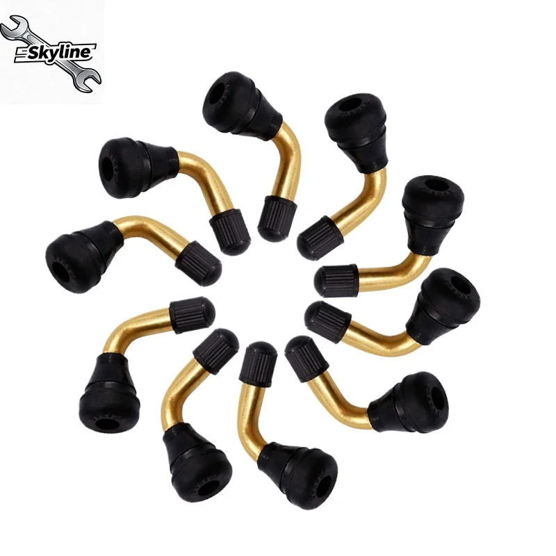 PVR50 PVRr60 PVR70 Vástago de válvula de neumático sin cámara de motocicleta 90 °   Boquilla angular de goma para accesorios de llanta de bicicleta eléctrica/moto