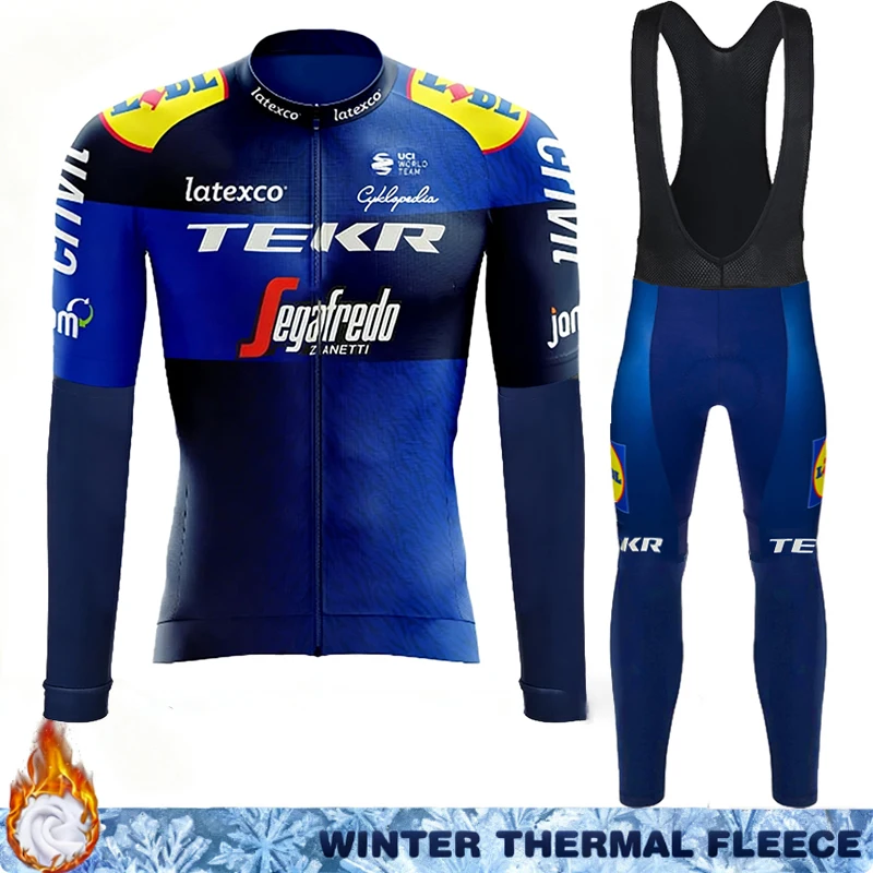 

Cycling Jersey Man TEKR Thermal Winter Clothing Fleece Men's Biking Clothes Maillot Sets Suit Ciclismo Hombre Jackets Bike Mens